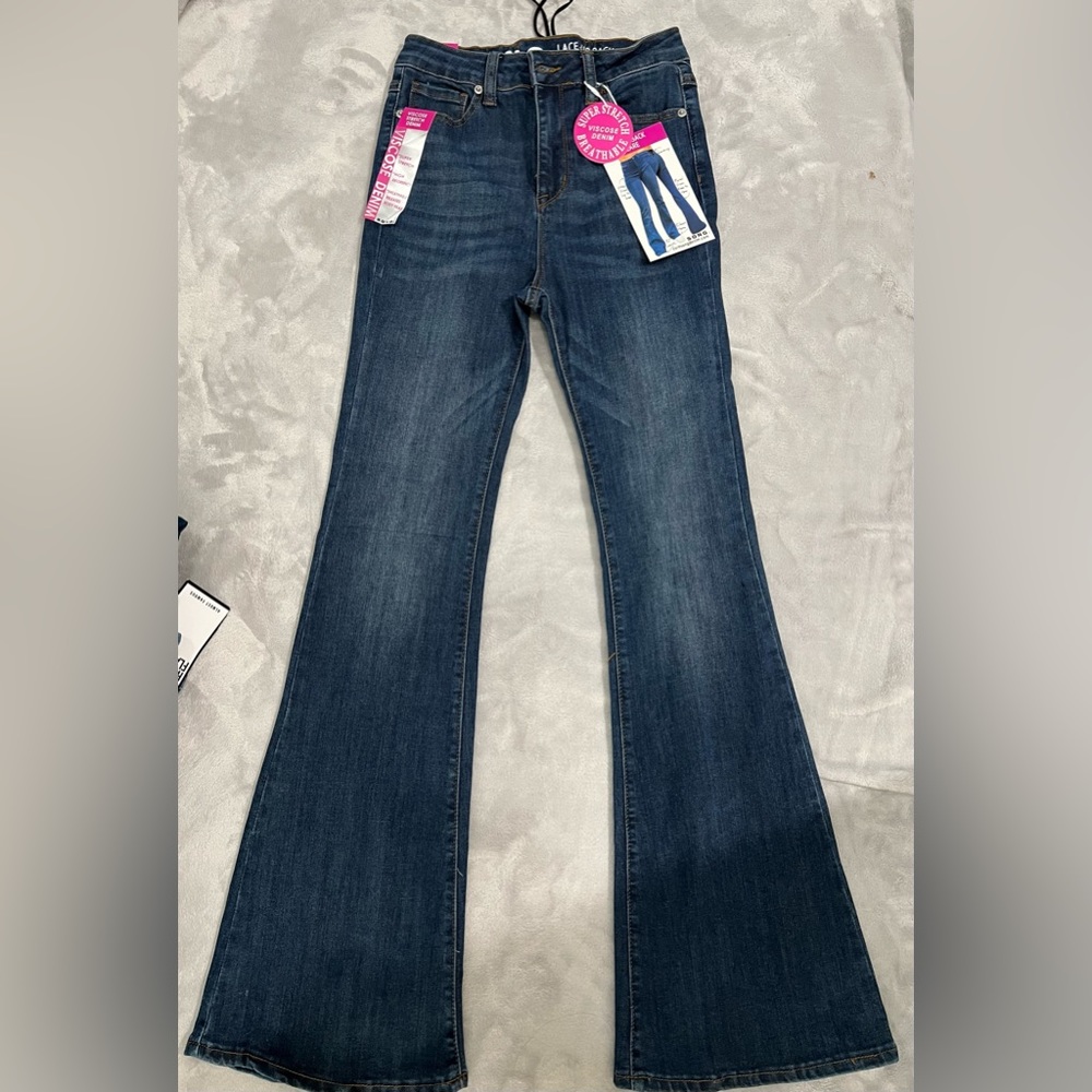 Viacose denim lace up back